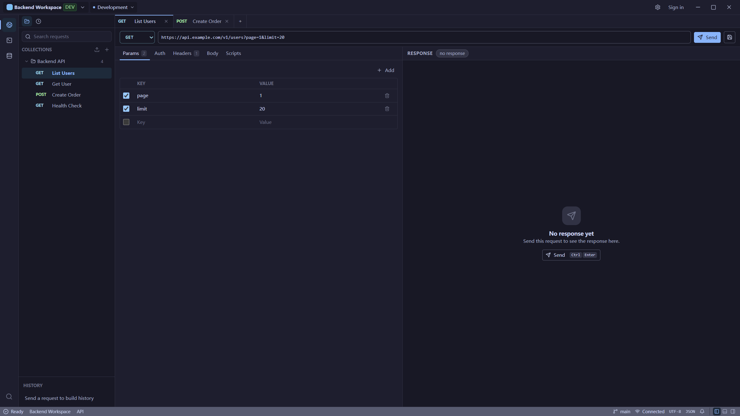 Unfour 桌面工作区：同一窗口里的 API Client、侧栏集合和工作区环境